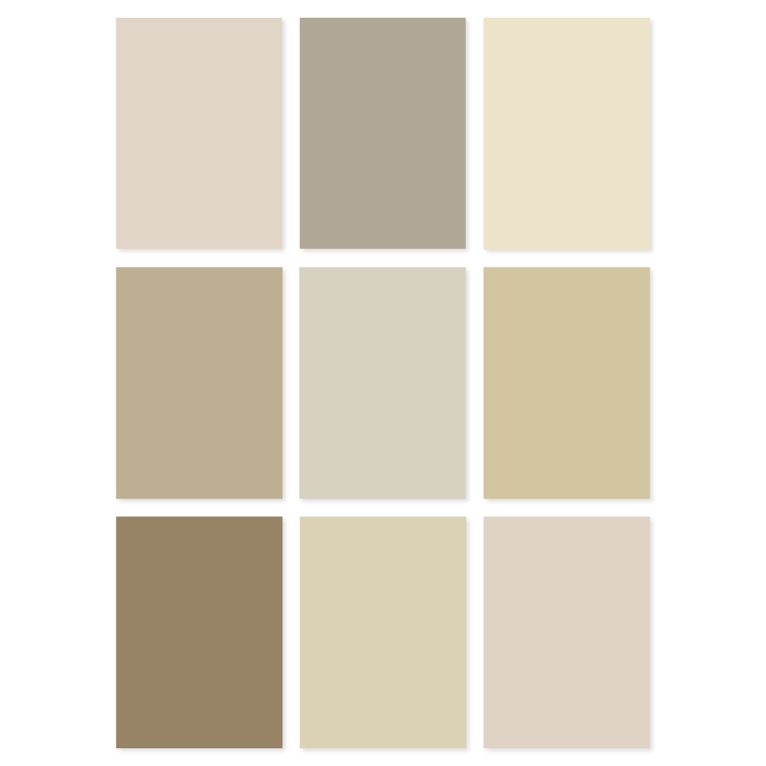 Beige paint sample pack peel and stick swatches