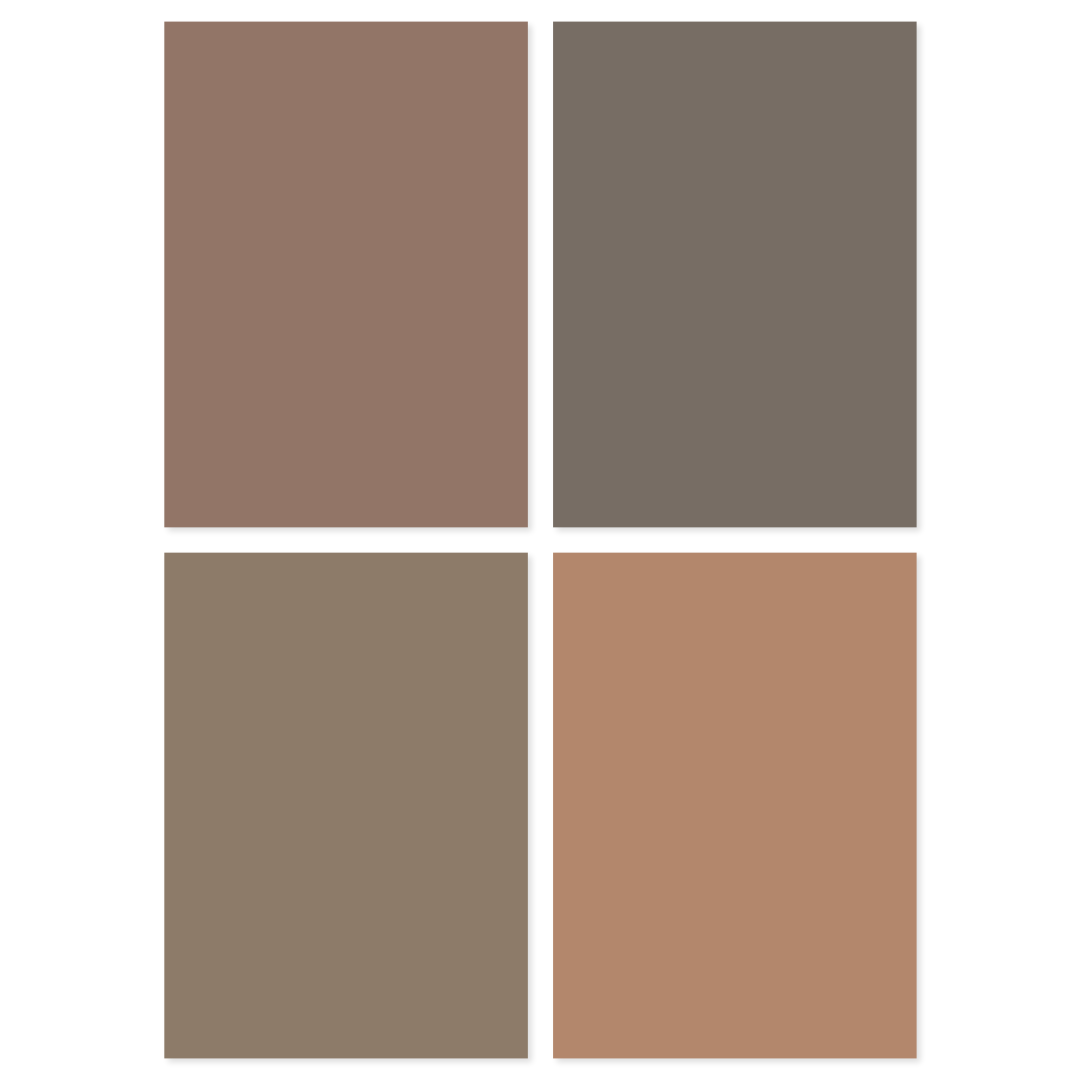 Brown paint sample pack peel and stick swatches