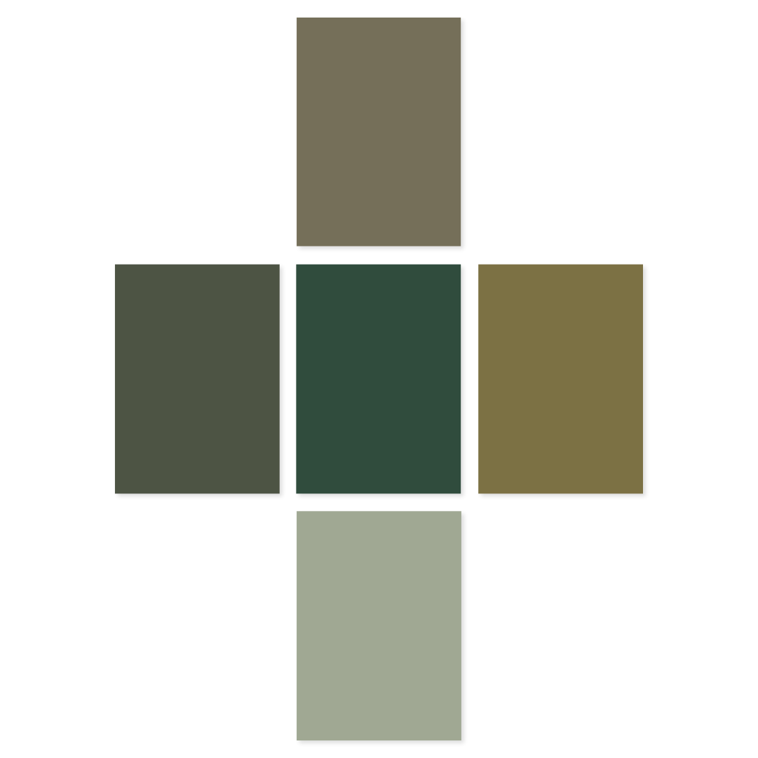Dark green paint sample pack peel and stick swatches