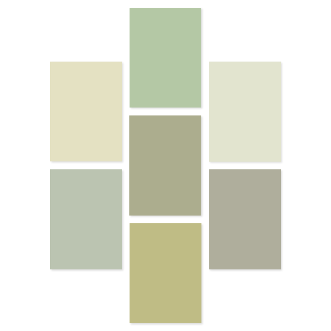Light green paint sample pack peel and stick swatches