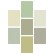 Light green paint sample pack peel and stick swatches