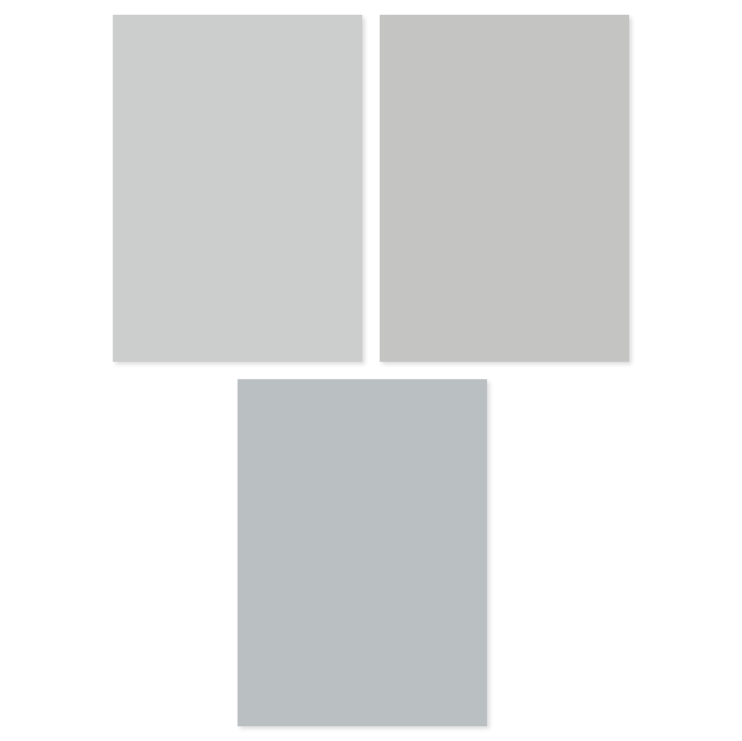 Light grey paint sample pack peel and stick swatches