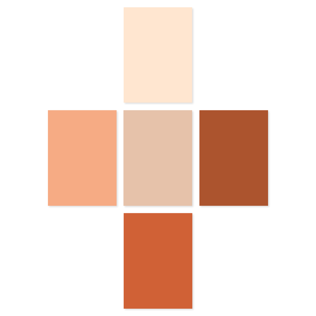 Orange paint sample pack peel and stick swatches