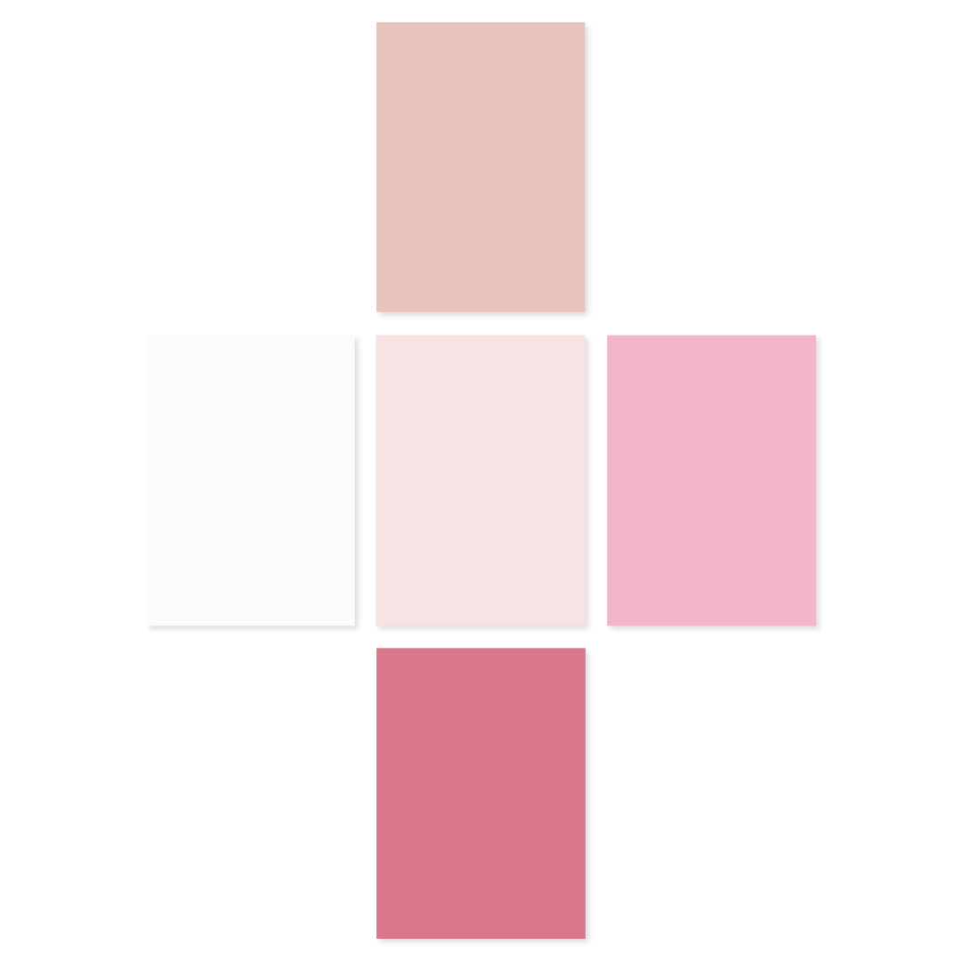 Pink paint sample pack peel and stick swatches