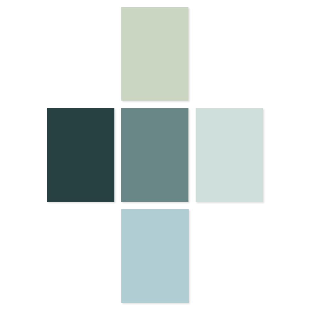 Teal paint sample pack peel and stick swatches