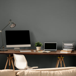 Modern office desk setup