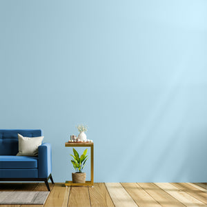 Sky blue interior wall
