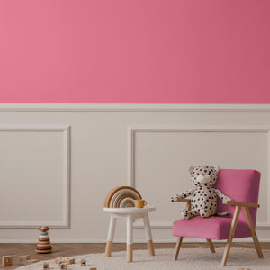 Pink children's nursery wall
