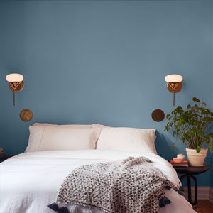 Muted blue bedroom paint
