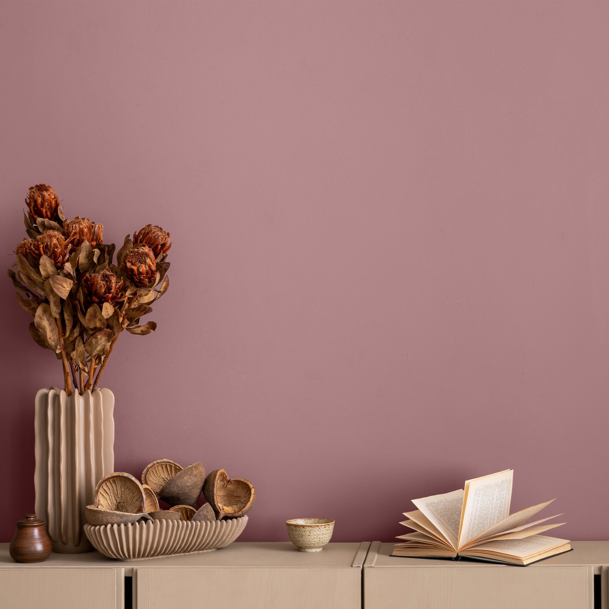 Minimalist purple wall decor