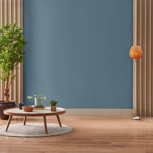 Muted blue painted wall