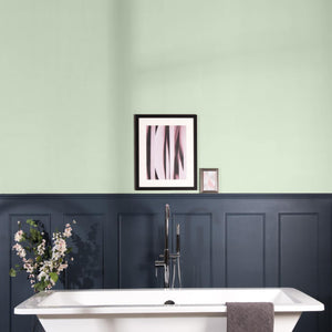 Elegant green bathroom walls