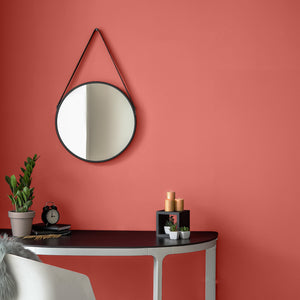 Deep red painted wall
