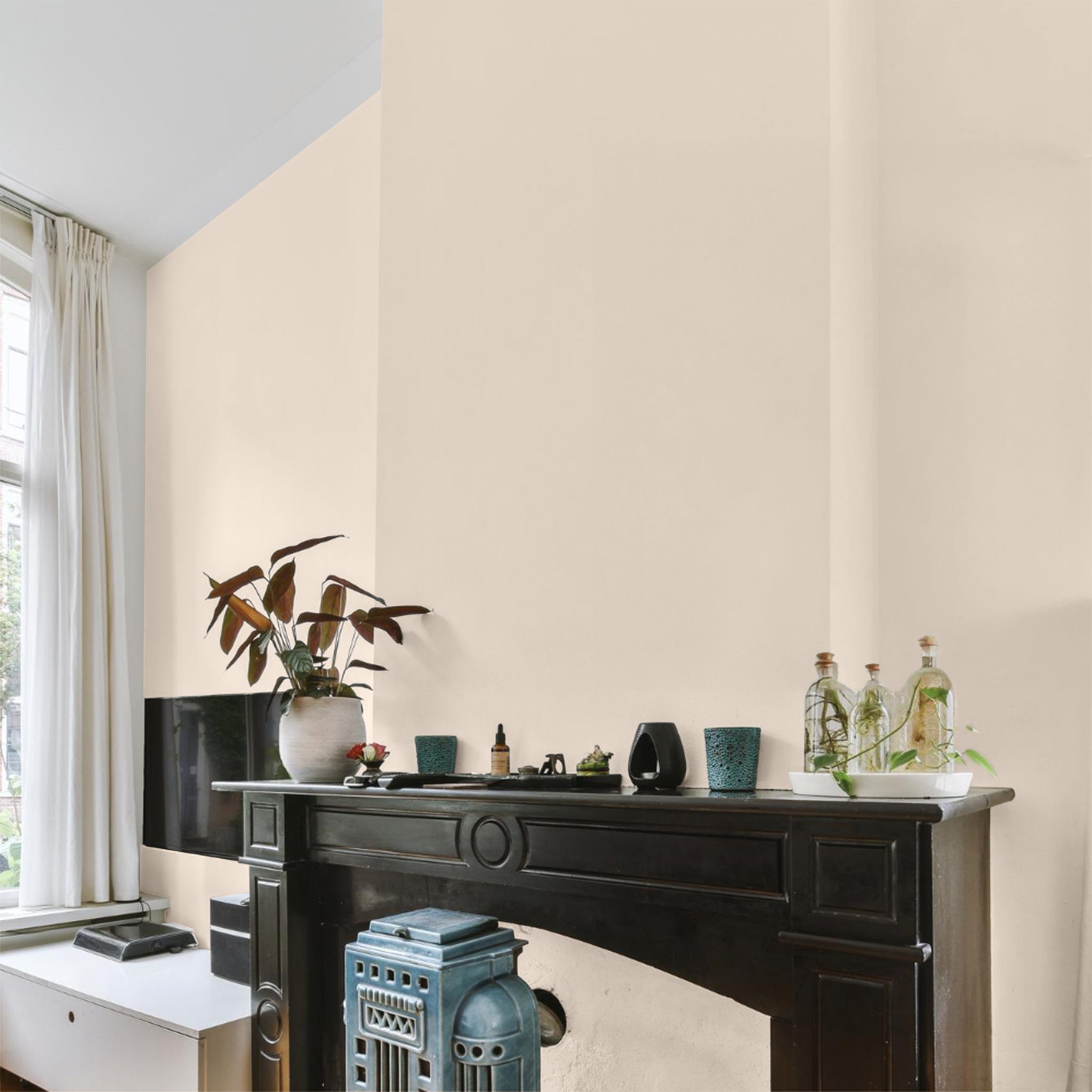 Warm cream painted wall
