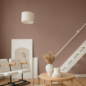 Warm clay painted wall
