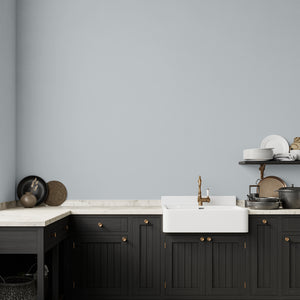Dark green kitchen scene