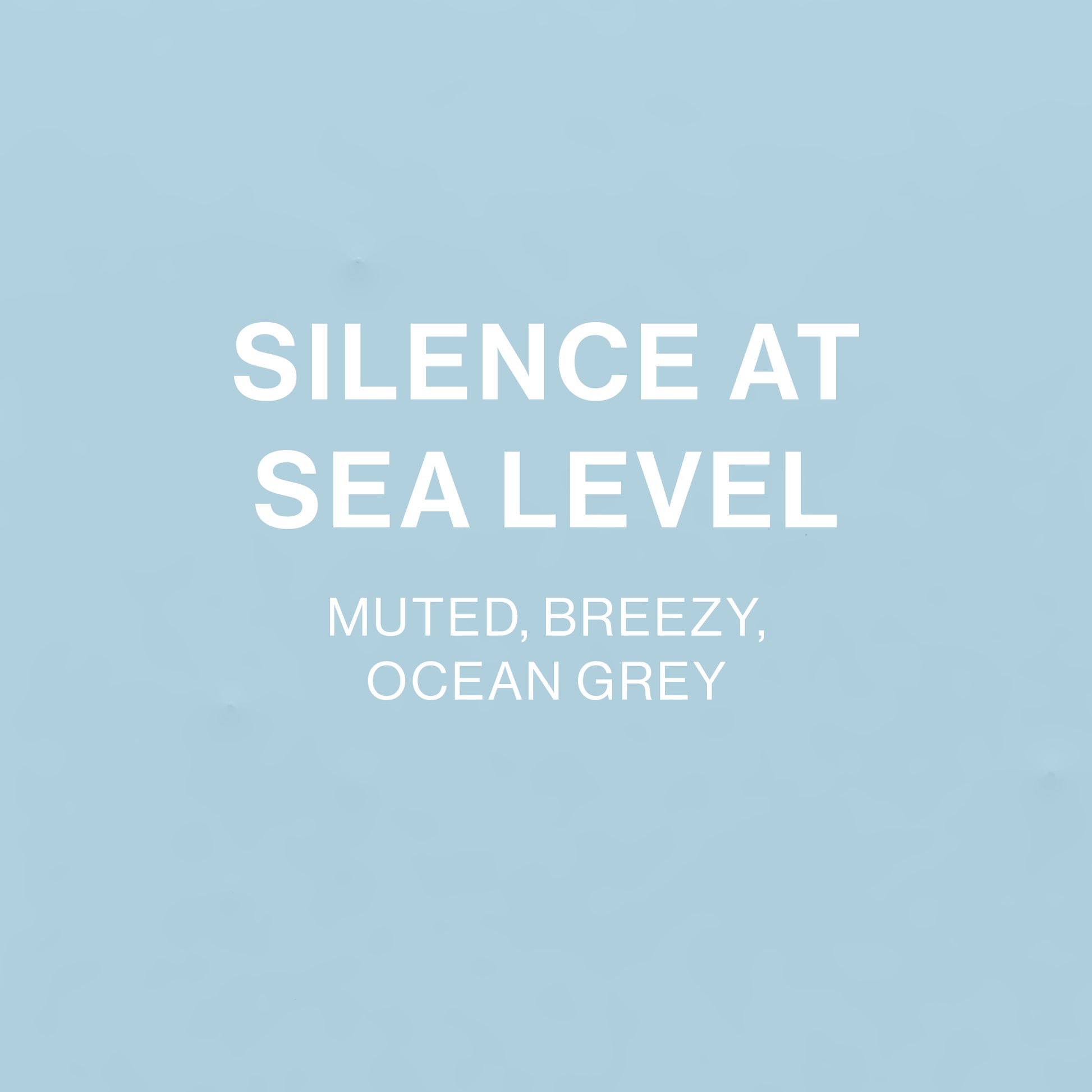 SILENCE AT SEA LEVEL