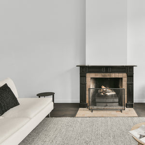 Minimalist grey painted interior
